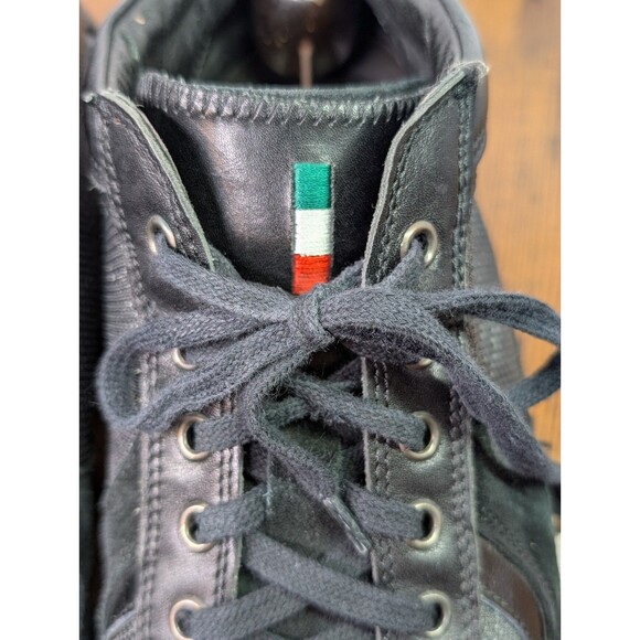 BACCO BUCCI Mens Leather/Suede Lace Up European Ankle Sneaker Italy Black 10.5 main image 5